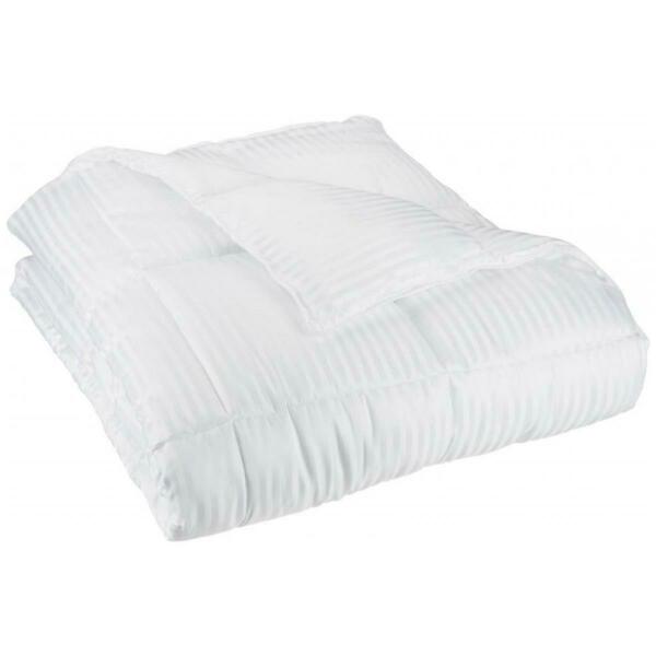 Grand Down All Season Stripes White Down Alternative Comforter King COMFORTER KG ST-WH (1cm)